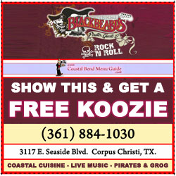 Free Koozie Coupon - Blackbeard's Restaurant in Corpus Christi